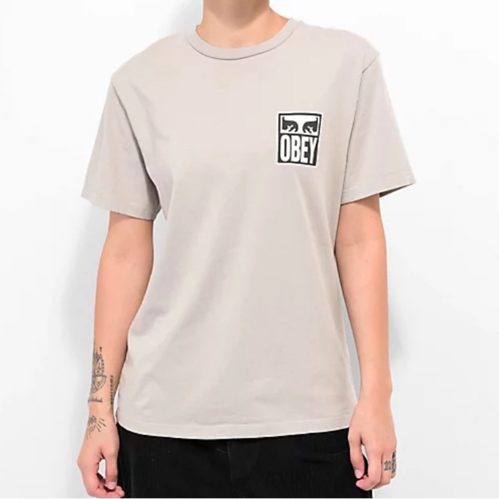 OBEY Unisex OBEY Purple Eyes Icon II Heavy Weight T-Shirt Size S